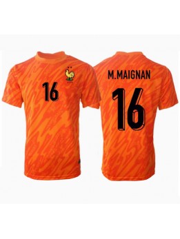 Billige Frankrike Mike Maignan #16 Keeper Bortedrakt EM 2024 Kortermet